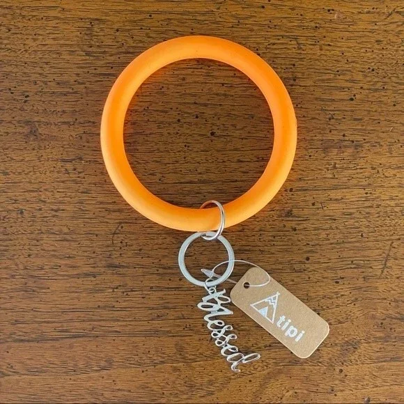 🔥Bundle & Save TIPI Soft Silicone Wrist Keychain Circle Bracelet Bangle Round - Picture 1 of 4